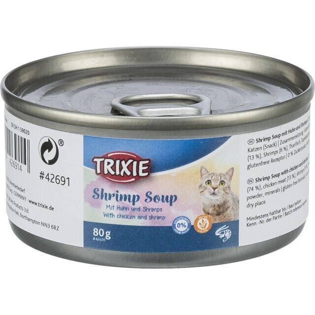 Shrimp Soup kuře & krevety - tekutý pamlsek pro kočky, 80 g TRIXIE