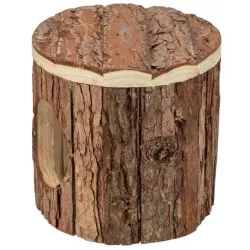 Domek METTE pro křečky, 18 x 12 x 12 cm, přírodní dřevo s kůrou TRIXIE