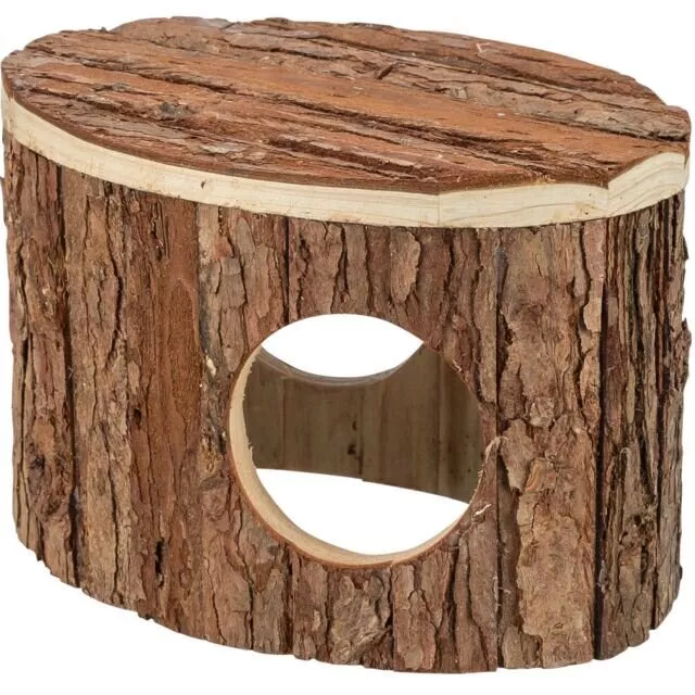 Domek METTE pro křečky, 18 x 12 x 12 cm, přírodní dřevo s kůrou TRIXIE