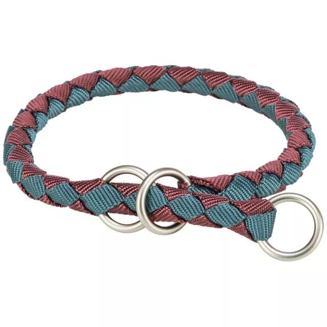 Obojek CAVO kulatý polostahovací, sangria/petrolejová XS-S: 25-31cm/ ø12mm TRIXIE
