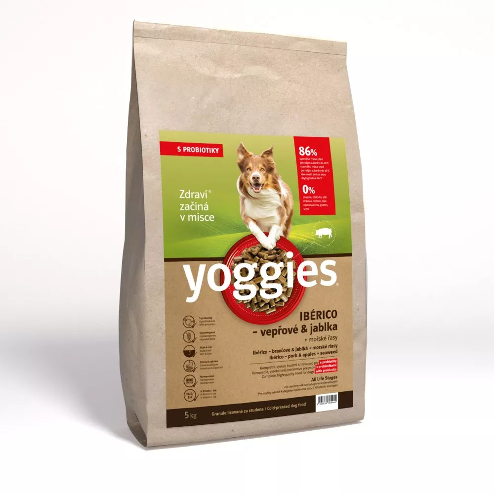 YOGGIES Dog Ibérico vepřové maso s jablky 5kg