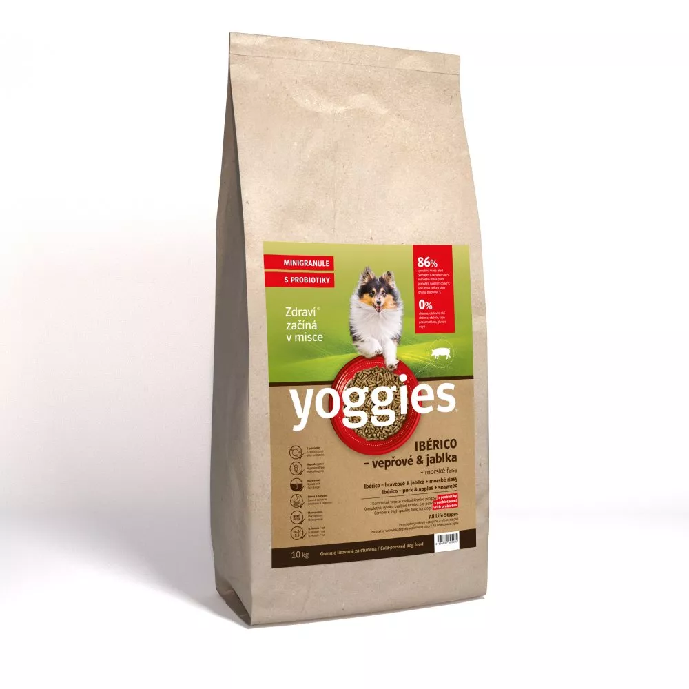 YOGGIES Dog MINI Ibérico vepřové maso s jablky 10kg