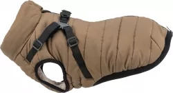 Zimní bunda PIROU s postrojem S: 40cm, hruď: 56-60cm, krk: až 46cm - písková