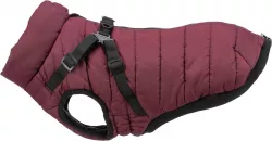 Zimní bunda PIROU s postrojem XS: 27cm, hruď: 40-44cm, krk: až 32cm - sangria