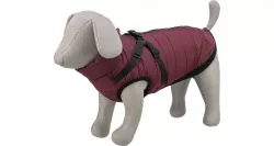 Zimní bunda PIROU s postrojem XS: 30cm, hruď: 42-46cm, krk: až 34cm - sangria TRIXIE