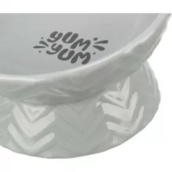 Keramická miska vyvýšená, ergonomický tvar, 0,35 l / 17 cm, šedá TRIXIE