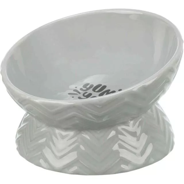 Keramická miska vyvýšená, ergonomický tvar, 0,35 l / 17 cm, šedá TRIXIE
