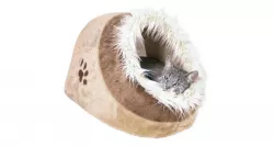 Pelíšek koule MINOU č.1  35x26x41cm,  - béžová/hnědá