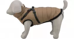 Zimní bunda PIROU s postrojem XXS: 24cm, hruď: 38cm, krk: 34cm - písková TRIXIE