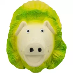 Cabbage Pig - prasátko v zelí, 23 cm, latexová hračka se zvukem, světlezelená TRIXIE