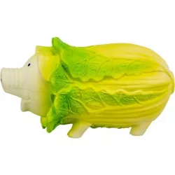 Cabbage Pig - prasátko v zelí, 23 cm, latexová hračka se zvukem, světlezelená TRIXIE