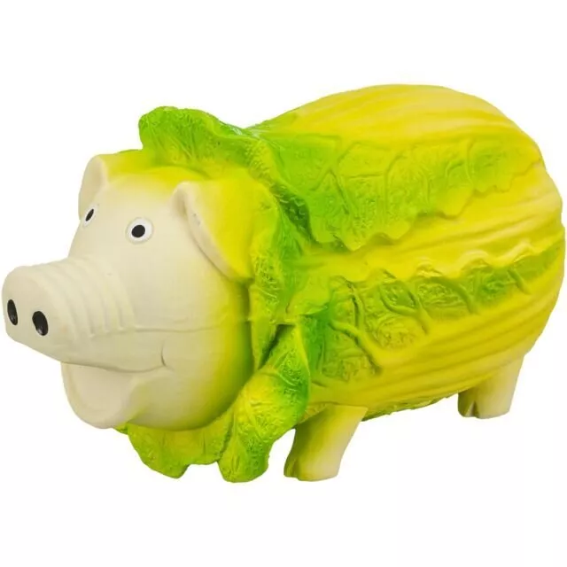 Cabbage Pig - prasátko v zelí, 23 cm, latexová hračka se zvukem, světlezelená TRIXIE
