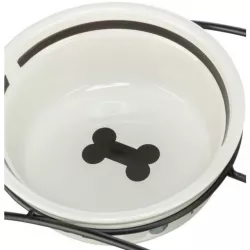 Keramická miska FOOD, bílá/černá 0,6 l/ ø 15 cm TRIXIE