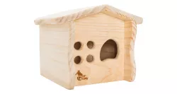 PetBuddy chaloupka přírodní, 20 x 18.5 x 16.5 cm, borové dřevo