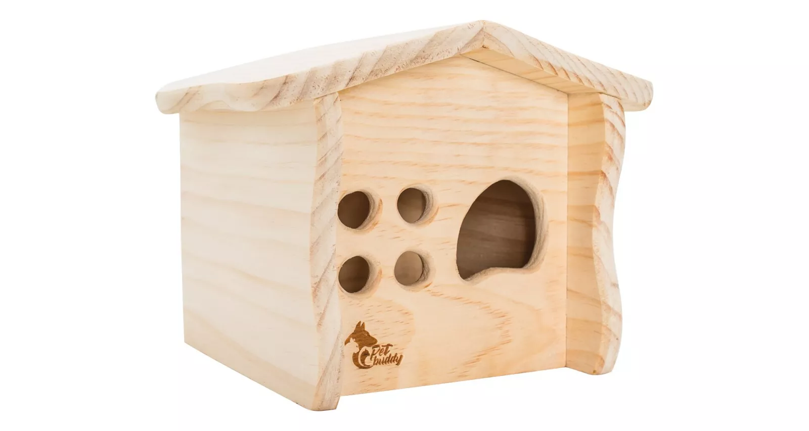 PetBuddy chaloupka přírodní, 20 x 18.5 x 16.5 cm, borové dřevo Pet Buddy