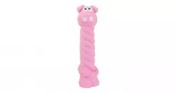 Prasátko s latexovým lanem a chroupacím zvukem 15 cm, latex, HipHop