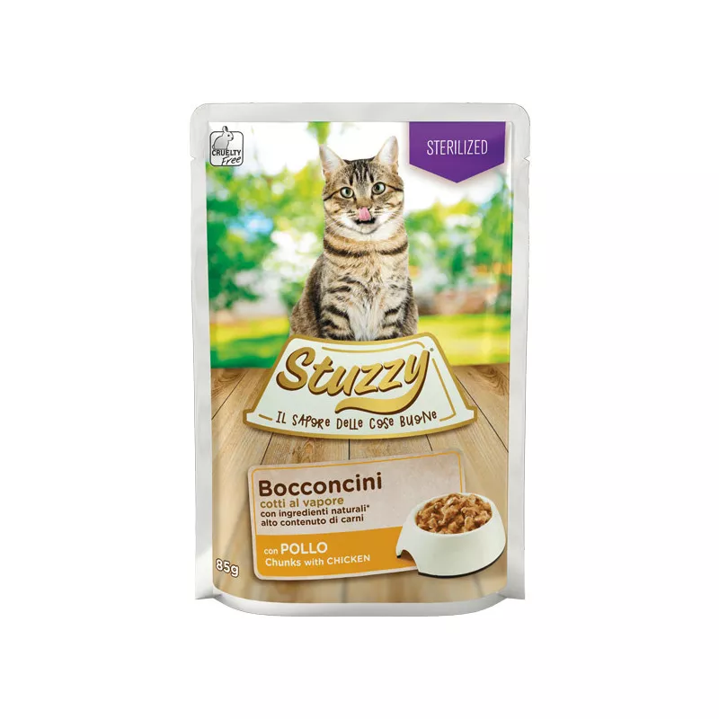 Stuzzy Cat kaps. sterill kuře 85g