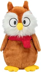 Xmas Owl - vánoční sova, plyšová hračka pro psy, 33 cm
