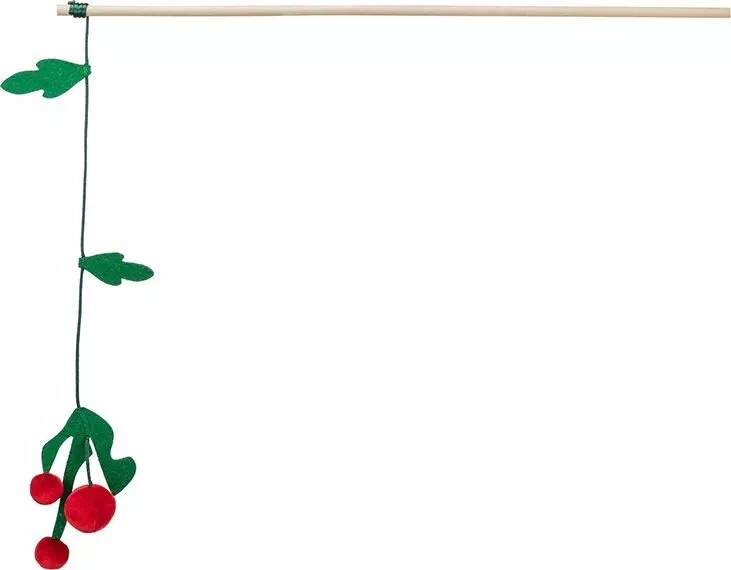 Xmas vánoční prut pro kočky 48 cm, se jmelím, chrastící, dřevo/polyester TRIXIE