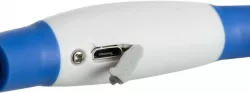 Flash light ring USB, blikací obojek, modrá TRIXIE