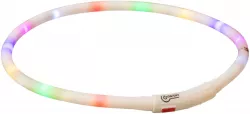 Flash USB svítící silikonový obojek, XS-XL: 70 cm / 10 mm, multicolor 
