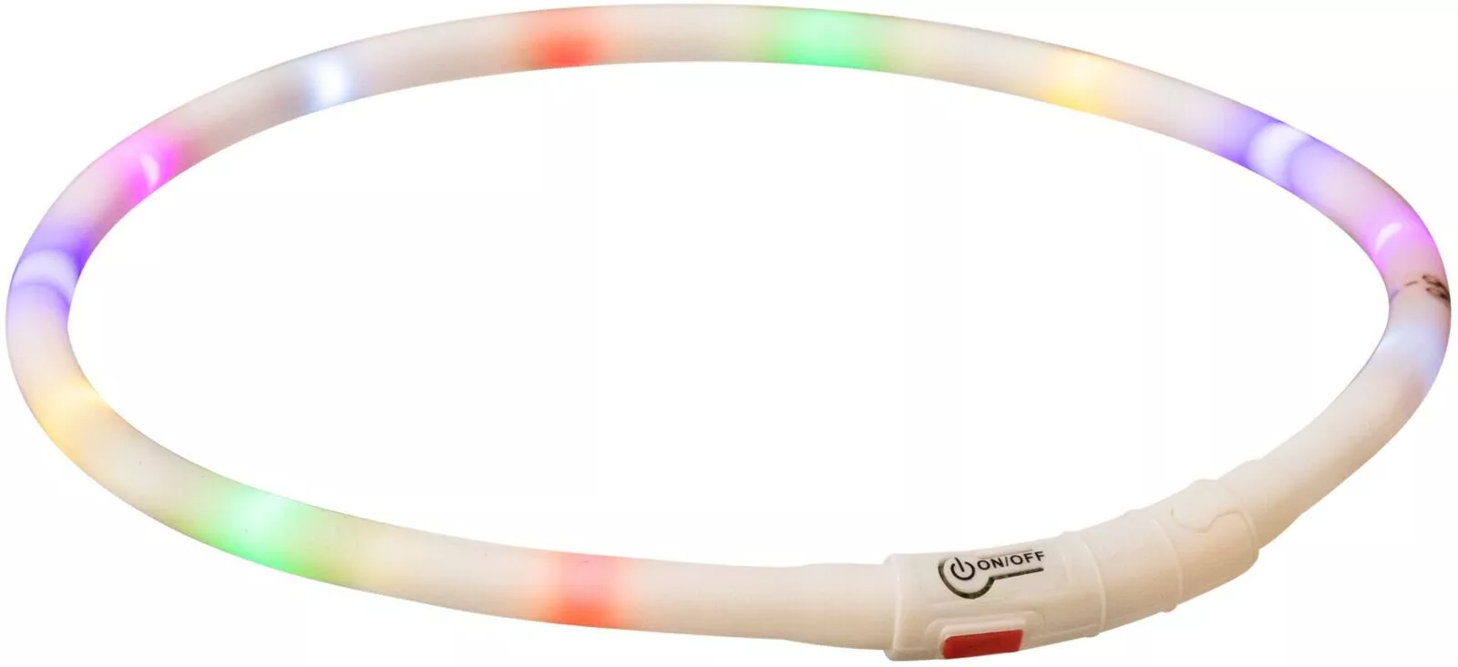 Flash USB svítící silikonový obojek, XS-XL: 70 cm / 10 mm, multicolor TRIXIE