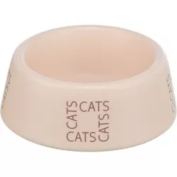 Keramická miska pro kočky s nápisem CATS, 0,15 l/ø 12 cm, růžová TRIXIE