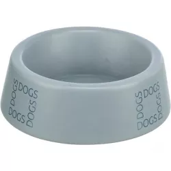 Keramická miska pro psy s nápisem DOGS, šedomodrá 0,4 l/ ø 16 cm