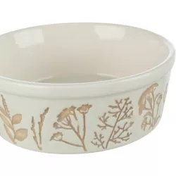 Keramická miska s texturovaným motivem, bílá/šedobéžová 0,3 l/ ø 12 cm TRIXIE