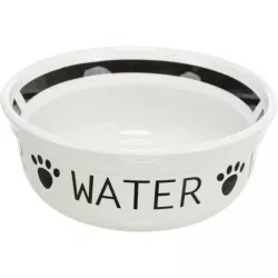 Keramická miska WATER, bílá/černá 0,25 l/ ø 13 cm