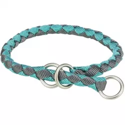 Obojek CAVO kulatý polostahovací, aqua/grafit XS-S: 25-31cm/ ø12mm