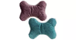 Xmas Bone - kost, hračka pro psy, 20 cm, samet/plyš, berry/petrolejová