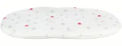 Xmas cushion NIVIA, vánoční polštář oválný, 70 x 47 cm, krémový