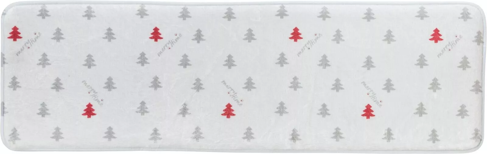 Xmas NIVIA mat, vánoční plyšová podložka na parapet, 90 x 28 cm, krémová TRIXIE