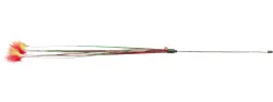 Xmas rod  - vánoční hrací prut s peříčky a rolničkou,  31 cm