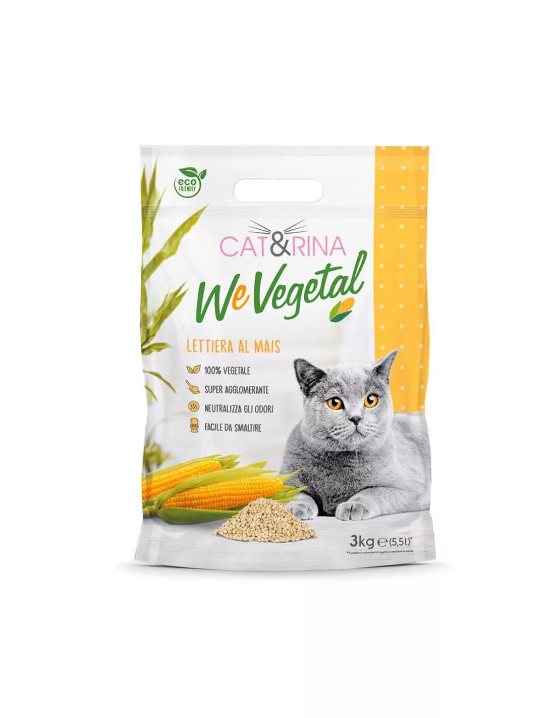 Cat&Rina WeVegetal kukuřičné stelivo pro kočky 5,5l Record