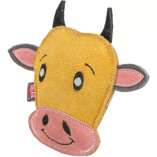 Cow - hlava krávy, 17 cm, hračka pro psy, 100% pravá kůže, žlutá TRIXIE