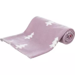 Vánoční deka NIVIA 150 x100 cm, fleece, šedá/berry/petrolejová TRIXIE