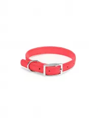 Semišový koženkový obojek pro psa 50-60 cm/2,5cm - aquamarín