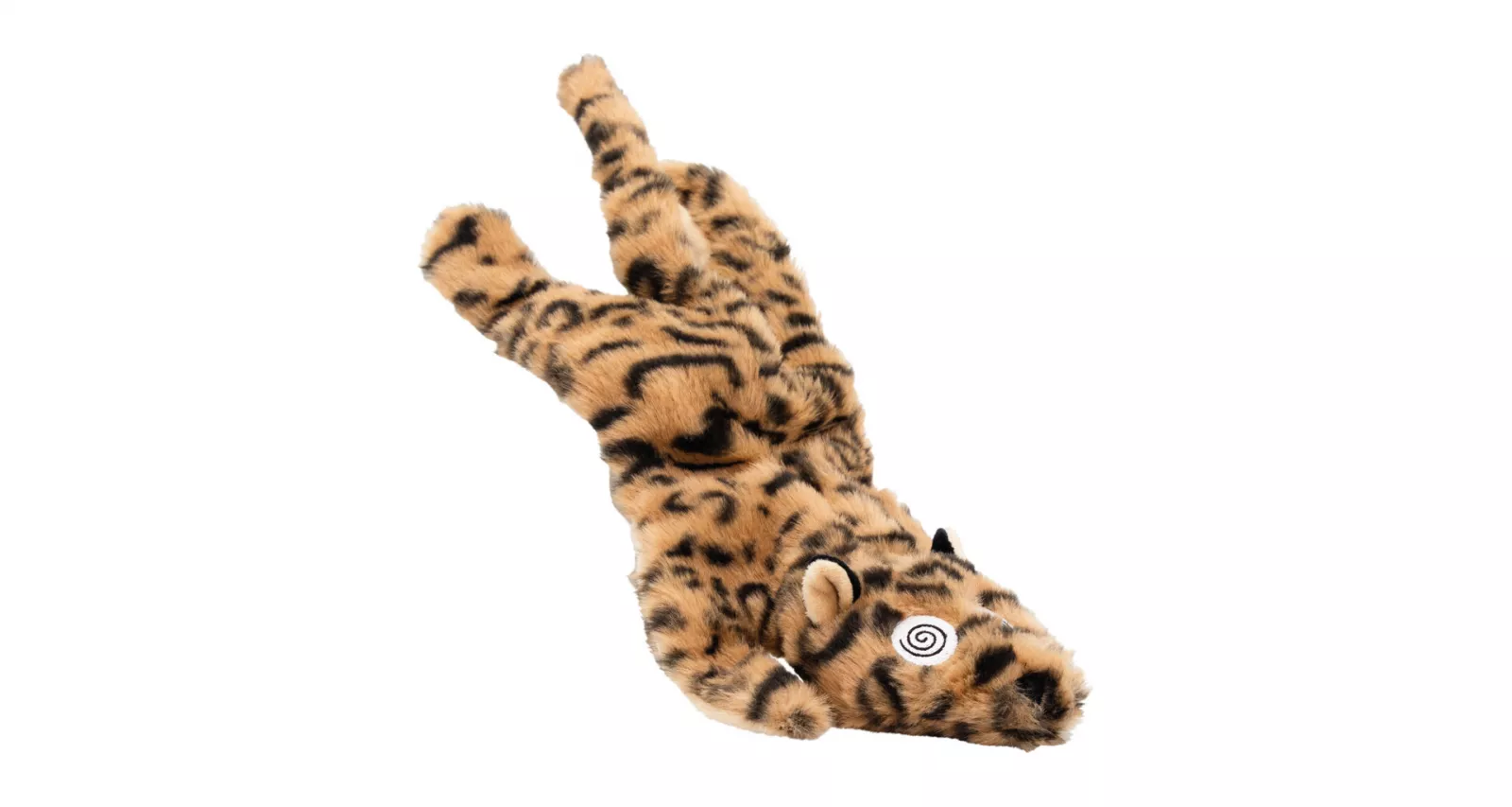 Divoká kočka ležící, 40 cm, plyšová hračka pro psy, HIPHOP DOG, žlutá/černá
