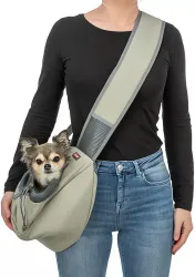 Front Sling Carrier - přední nosítko/taška, 50 x 25 x 18 cm, světlezelená/šedá (max. 5kg) TRIXIE