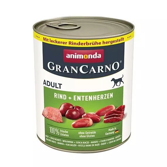 GRANCARNO Adult - hovězí, kachní srdce 800g Animonda