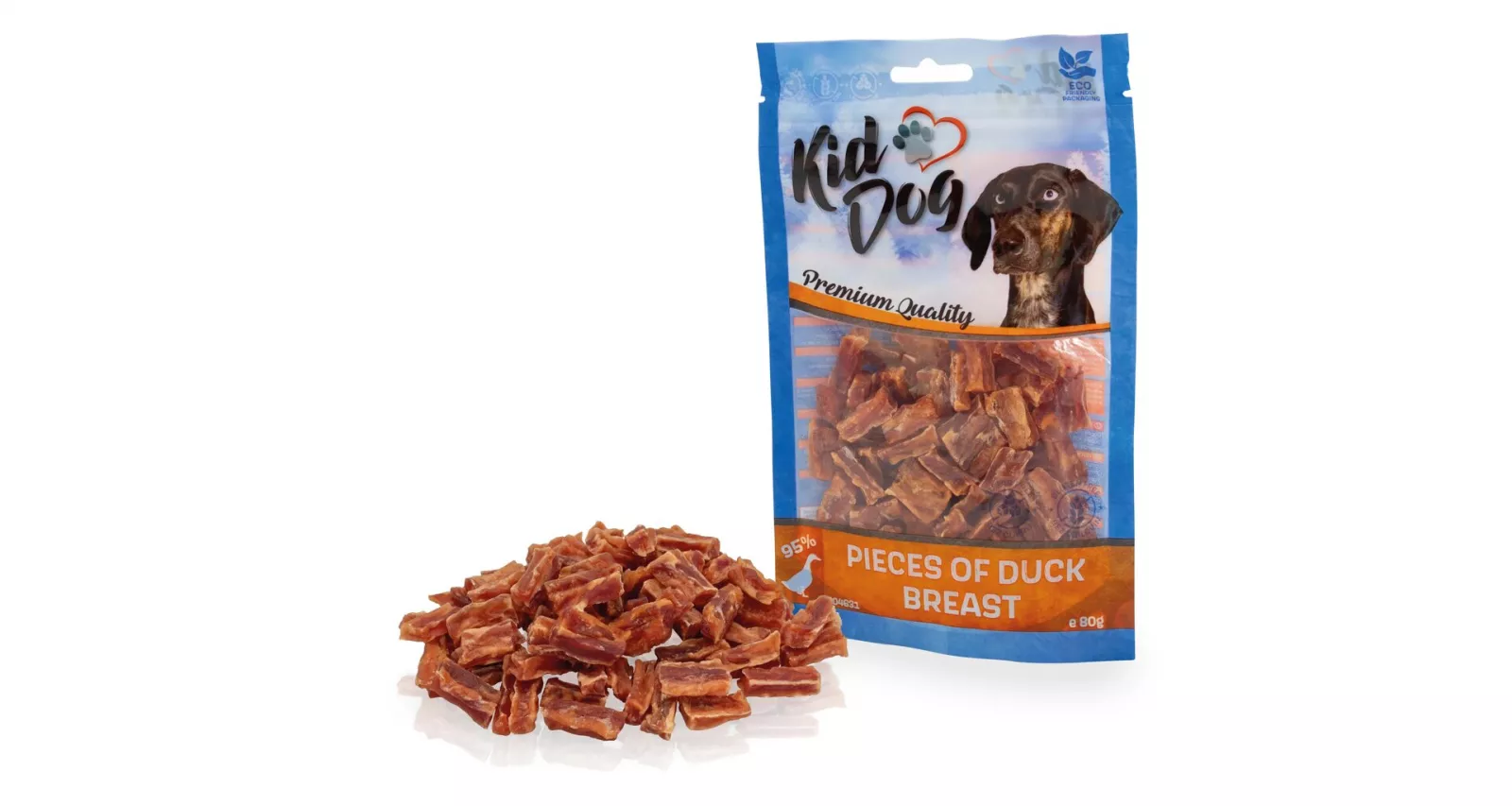 KIDDOG kachní prsa kousky 80 g