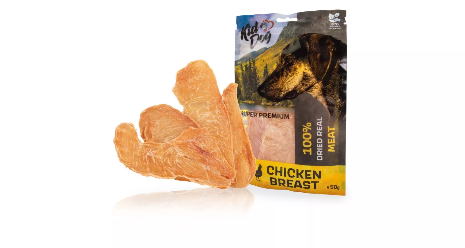 KIDDOG SUPER PREMIUM 100% kuřecí prsa, tenké plátky 50 g