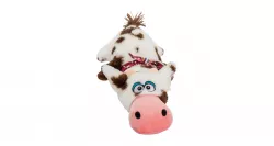 Kravička ležící, 30 cm, plyšová hračka pro psy, HIPHOP DOG, strakatá