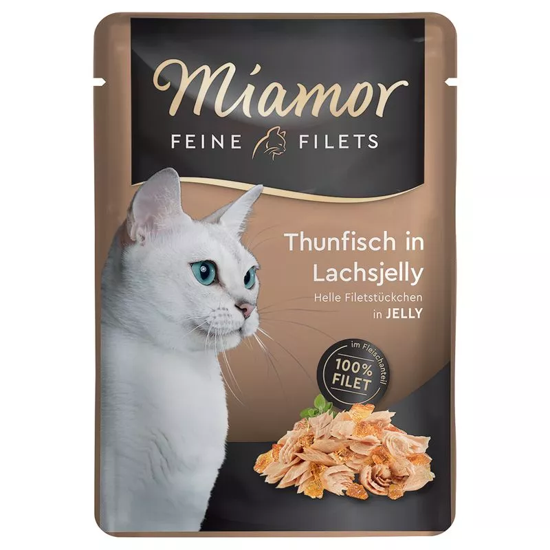 Miamor Feine Filets Pouch Thun in Lachsj. 100g Schmusy