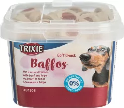 Soft Snack BAFFOS mini kolečka hovězí, dršťky, plastový kelímek 140 g TRIXIE