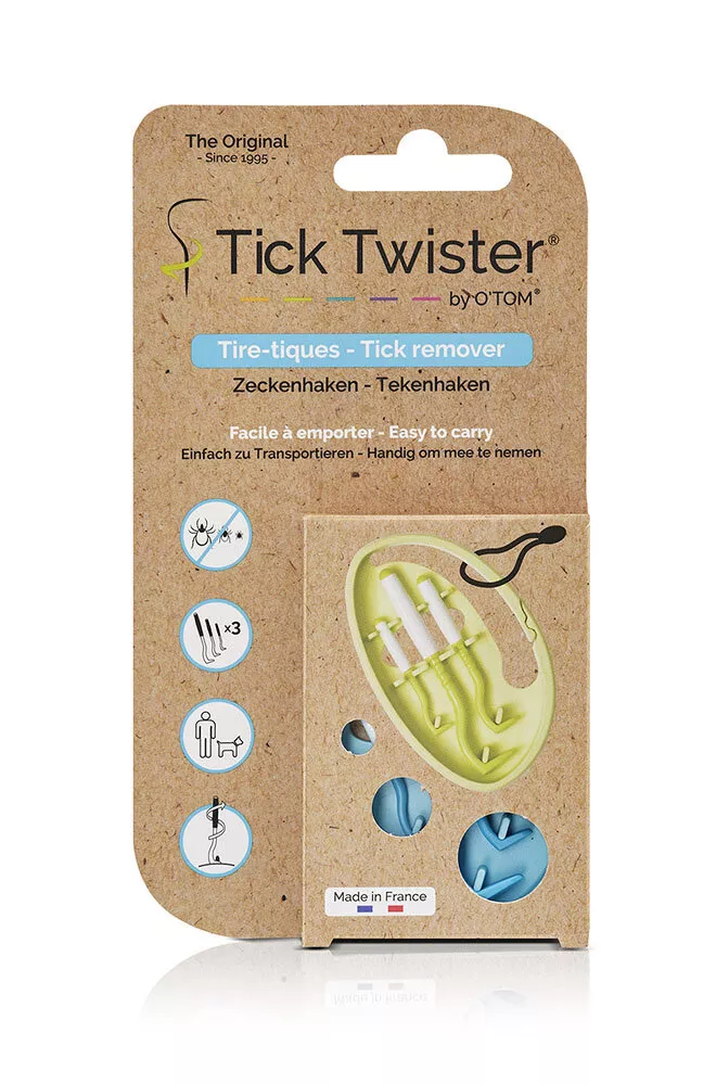 Tick Twister ClipBox 3ks - vytahovač na klíšťata v pouzdře, plast/silikon