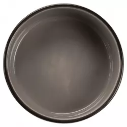 Keramická miska 1,4l/20cm - hnědá/tmavě šedá + motiv tlapky TRIXIE