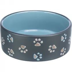 Keramická miska JIMMY tmavě šedá s packami 0,75l/15 cm TRIXIE Keramická miska JIMMY tmavě šedá s packami 0,75l/15 cm TRIXIE